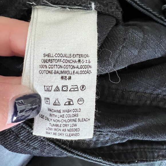 Free People Black Cotton A-line Button Front Mini Skirt Size 27 - Picture 4 of 6